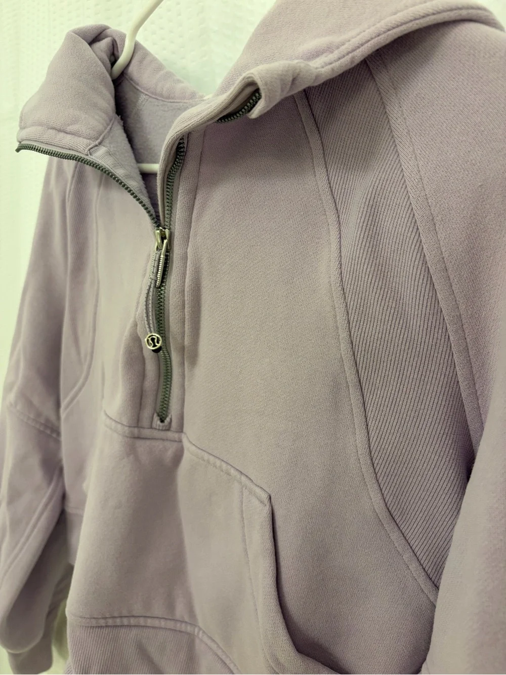 lululemon Cropped Half-Zip Hoodie • size XS/S • lilac
